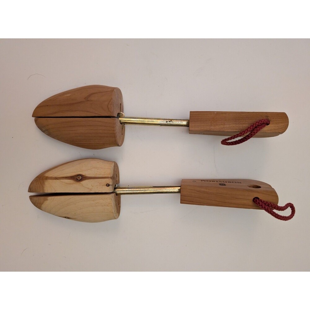 Nordstrom Cedar Wood Shoe Trees Men's Large L Adjustable Split Toe Pair
